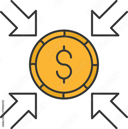 Focus on investment Vector icon which can easily modify or edit