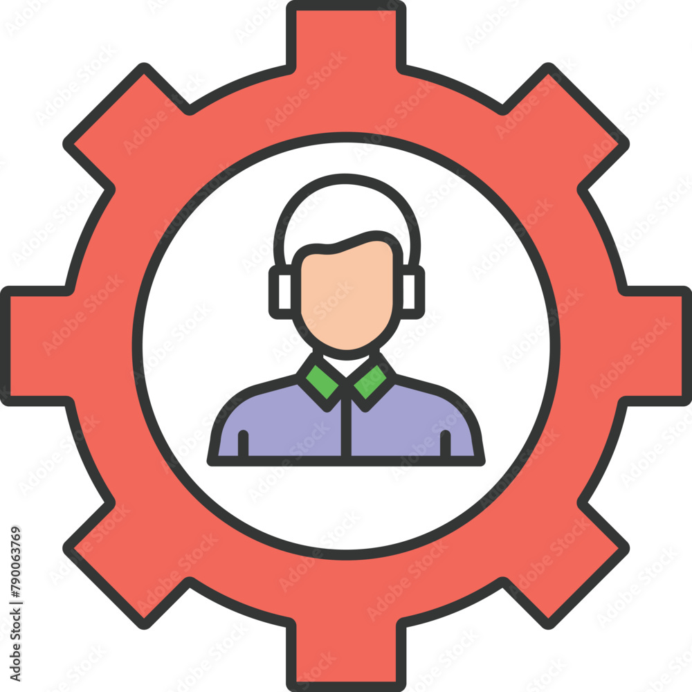 man in cogwheel Vector icon which can easily modify or edit man in cogwheel Vector icon which can easily modify or edit