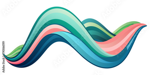 Abstract Colorful Wave Design with Modern Artistic Flair