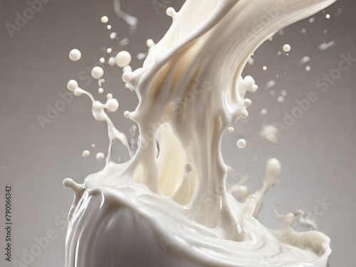 Obraz na płótnie splashing milk on white background w salonie
