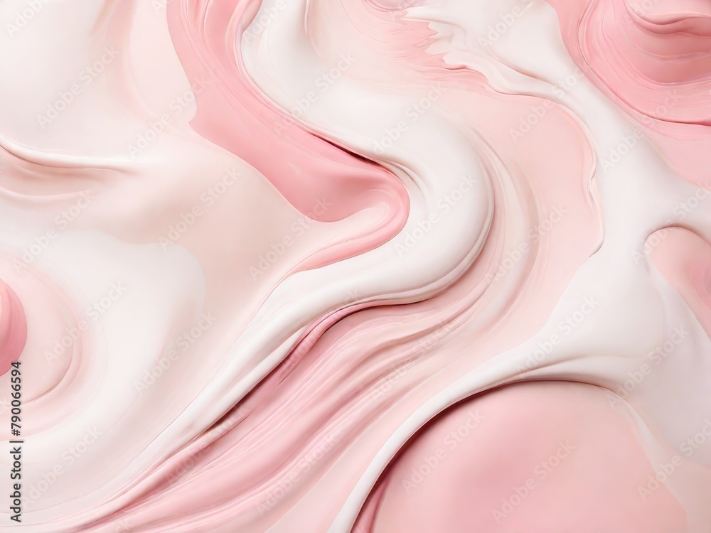 Abstract liquid beige with pink background. Creamy cream background, background texture