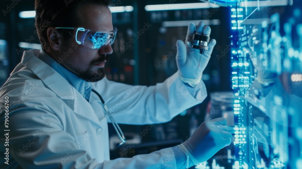 Scientist Analyzing Advanced Data