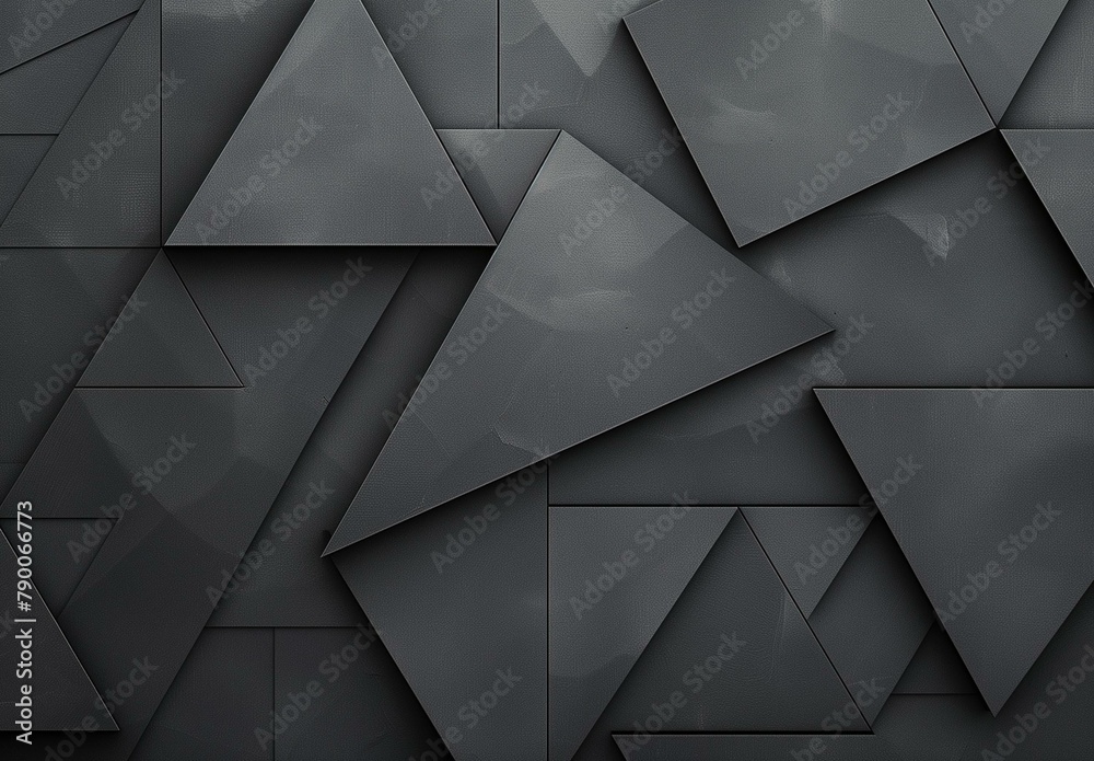 Geometric interplay of dark gray triangles on monochromatic background Geometric interplay of dark gray triangles on monochromatic background