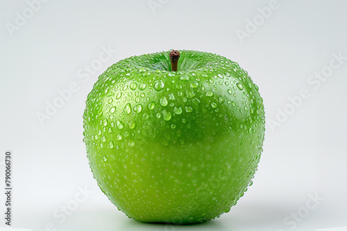 green apple on white background photo