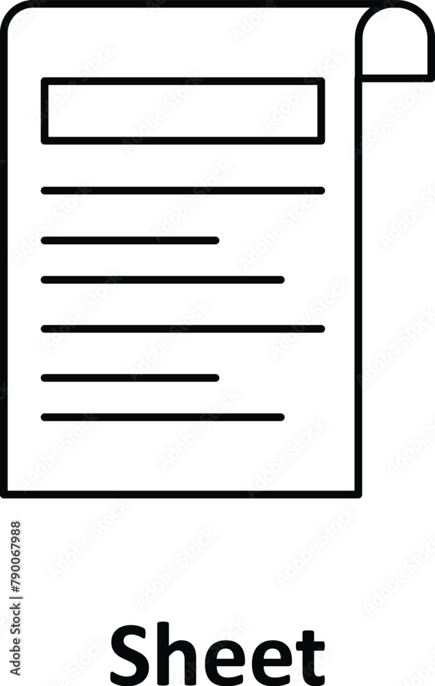 Sheet Vector icon which can easily modify or edit Sheet Vector icon which can easily modify or edit
