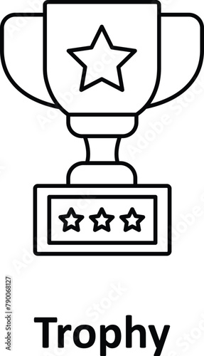 Trophy Vector icon which can easily modify or edit