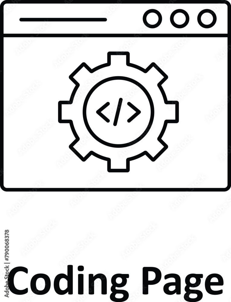 coding page Vector icon which can easily modify or edit coding page Vector icon which can easily modify or edit
