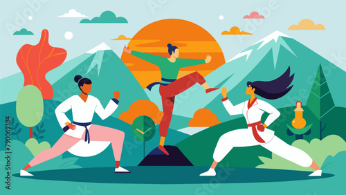 Against a backdrop of breathtaking scenery martial artists compete in a unique outdoor setting incorporating nature and the elements into their