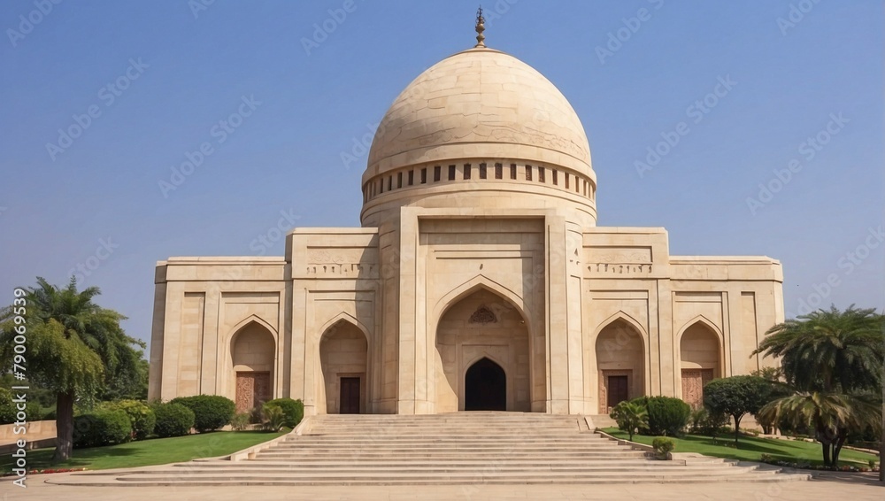 Jinnah Mausoleum in Karachi, Pakistan. This photo is taken in Karachi City, Pakistan. 