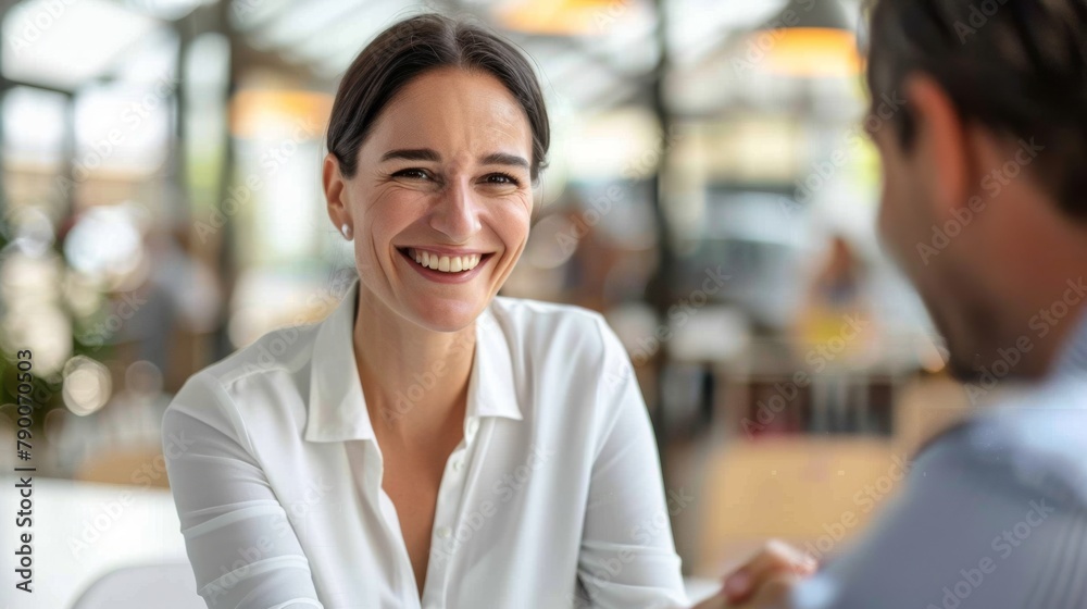 The Smiling Businesswoman at Meeting The Smiling Businesswoman at Meeting