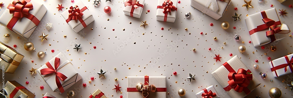 Festive Christmas Gifts Elegantly Wrapped in Holiday Spirit Festive Christmas Gifts Elegantly Wrapped in Holiday Spirit