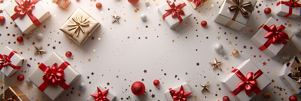 Festive Christmas Gifts Elegantly Wrapped in Holiday Spirit Festive Christmas Gifts Elegantly Wrapped in Holiday Spirit