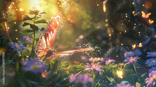 Fairy Day background concept. woods nature. copy space © Otseira