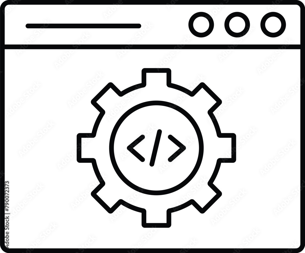coding page Vector icon which can easily modify or edit