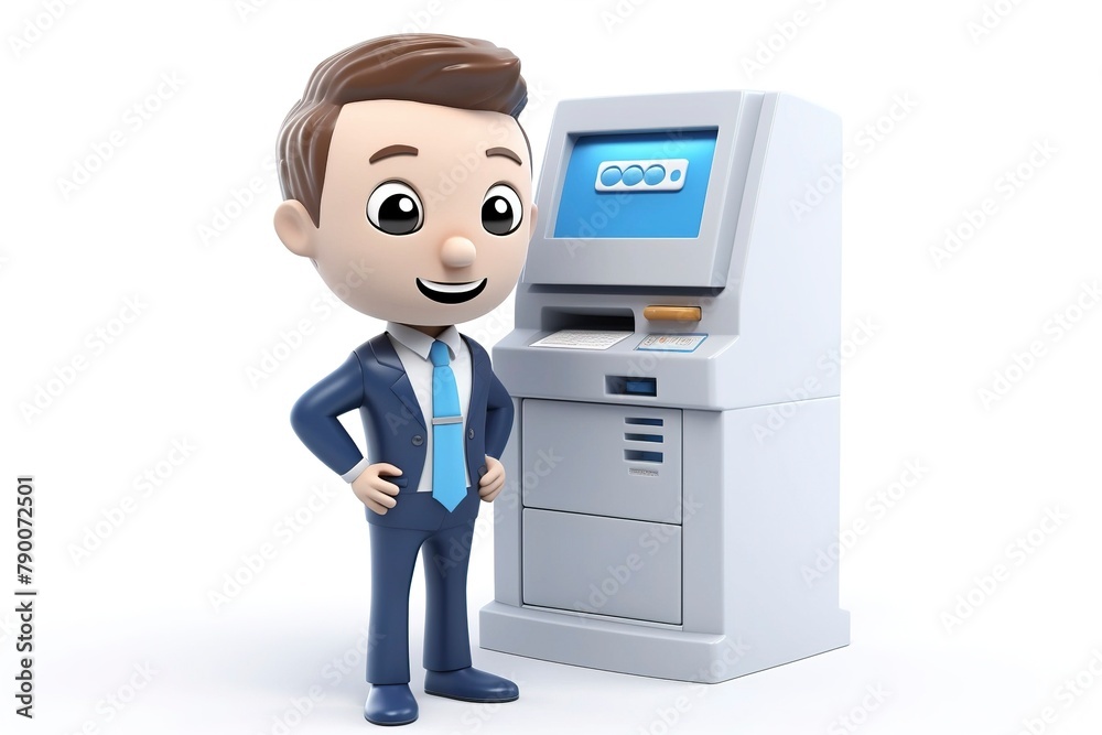 Create D characters in a banking environment, interacting with ATMs Create D characters in a banking environment, interacting with ATMs