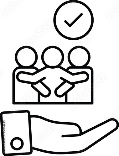 Teamwork Vector icon which can easily modify or edit
