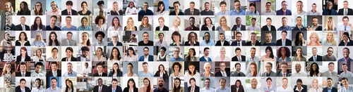 Happy Business Avatars: A Portrait Collage