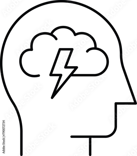 Thunderstorm Vector icon which can easily modify or edit
