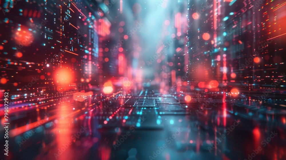 Light reflections on an abstract tech aesthetic creating futuristic backdrop vibes Light reflections on an abstract tech aesthetic creating futuristic backdrop vibes