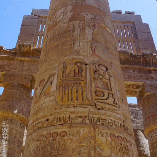 Name cartouche of Pharao Amun in the Temple of Karnak