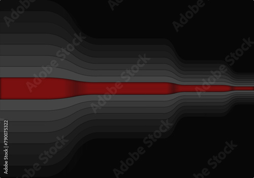 Dark themed abstract background in A4 format with red accent, suitable as wallpaper, backdrop for technical environments