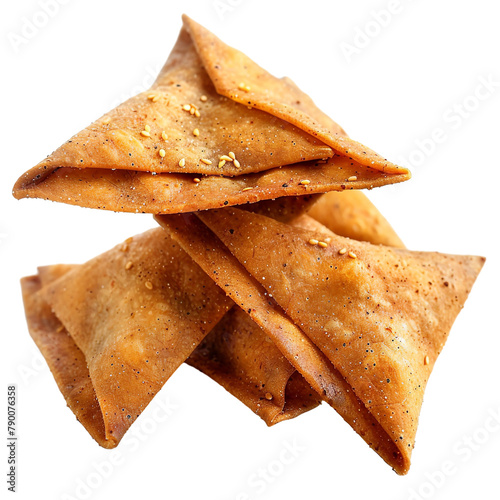 Delicious and Crispy Dabo Kolo Ethiopian Crunchy Snack Isolated On White Background  photo