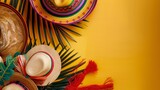 Cinco de Mayo Festive Background with Traditional Elements