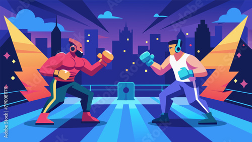 A knuckle fighting tournament takes place on a virtual reality platform allowing competitors from all over the world to battle in a digital