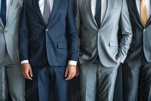 a group of corporate employee wearing suits. 