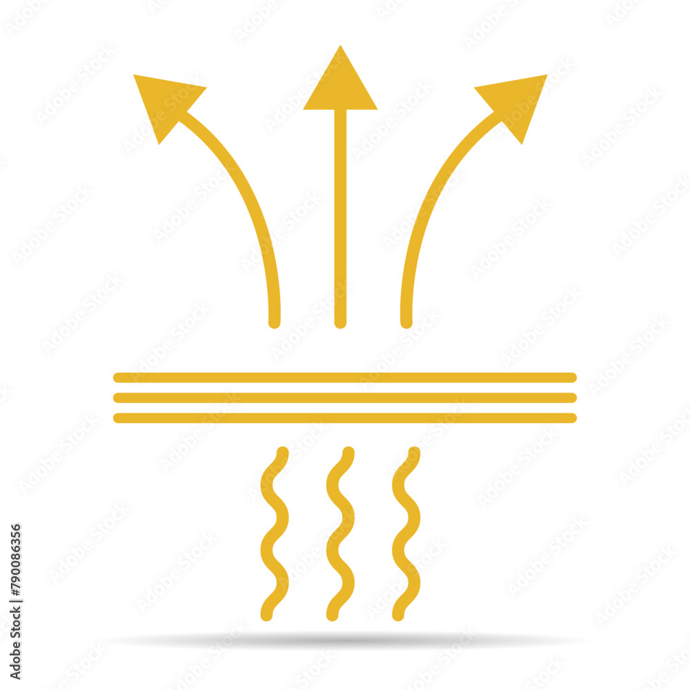 Breathable resistant shadow icon, waterproof material protection sign, web vector illustration Breathable resistant shadow icon, waterproof material protection sign, web vector illustration