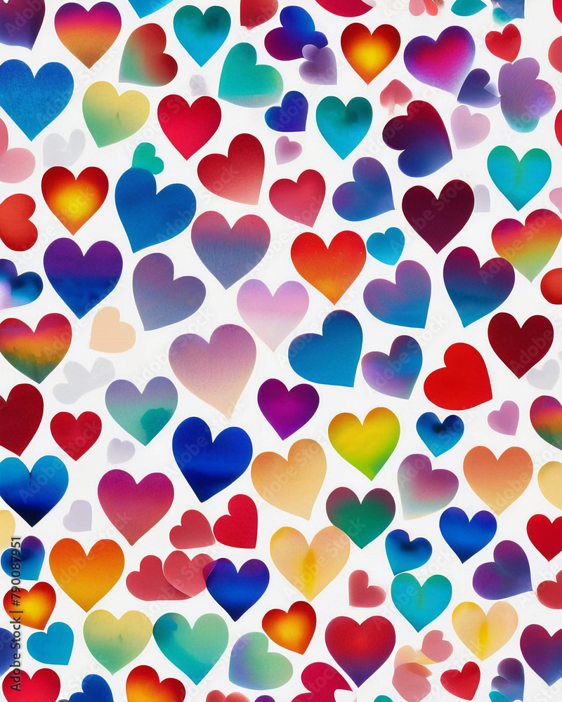 Colourful Hearts 