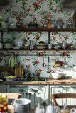 Vintage Cottagecore Charm: Floral Kitchen Retreat