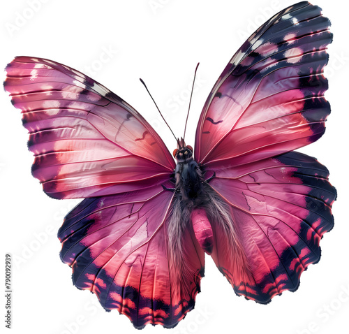 Una mariposa rosa vectorial 