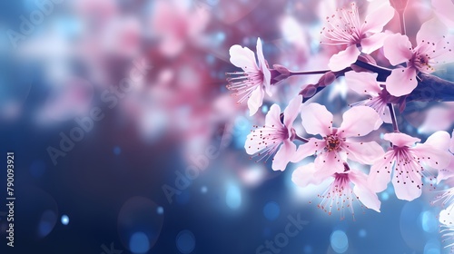 Cyber spring background, copy space for text