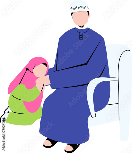 Muslim travel. Homecoming for Eid Al fitr. Eid Al fitr activity. 