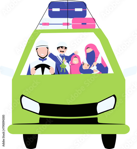 Muslim travel. Homecoming for Eid Al fitr. Eid Al fitr activity. 