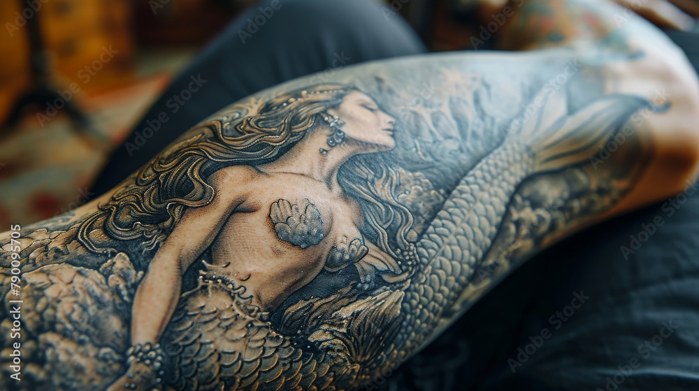A mermaid tattoo A mermaid tattoo