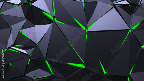 Abstract Polygonal Green Light Background Art Backgrounds 3D Illustration Volume-1 (ID: 790096117)