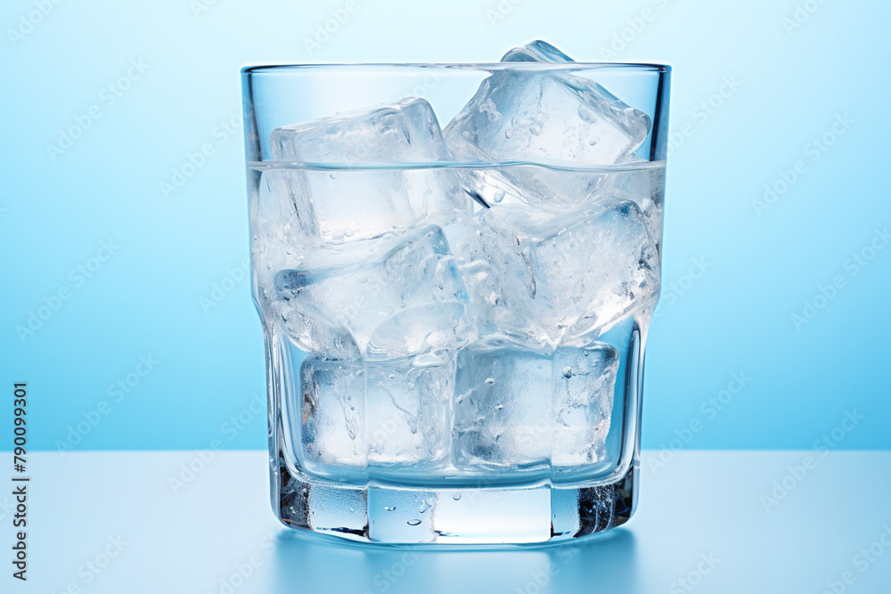 Illustration of ice cubes in a glass Illustration of ice cubes in a glass