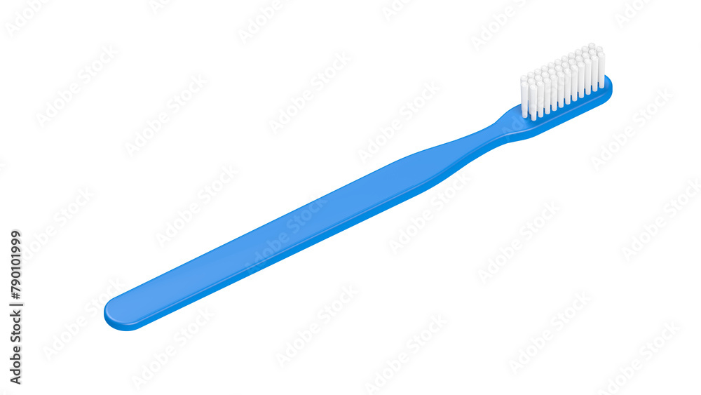 Blue toothbrush. Isolated. Transparent background. 3d illustration. Blue toothbrush. Isolated. Transparent background. 3d illustration.