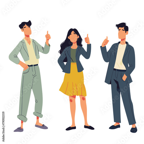 captivating image of three individuals, their faces obscured, each extending a thumbs-up gesture