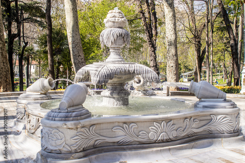 Gezi park fountain in the sunny day photo