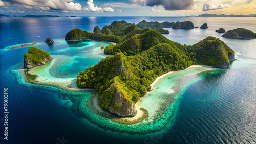 Tropical island archipelago