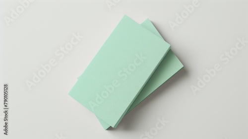 Mockup of mini thank you card in mint green color on a white background designed vertically