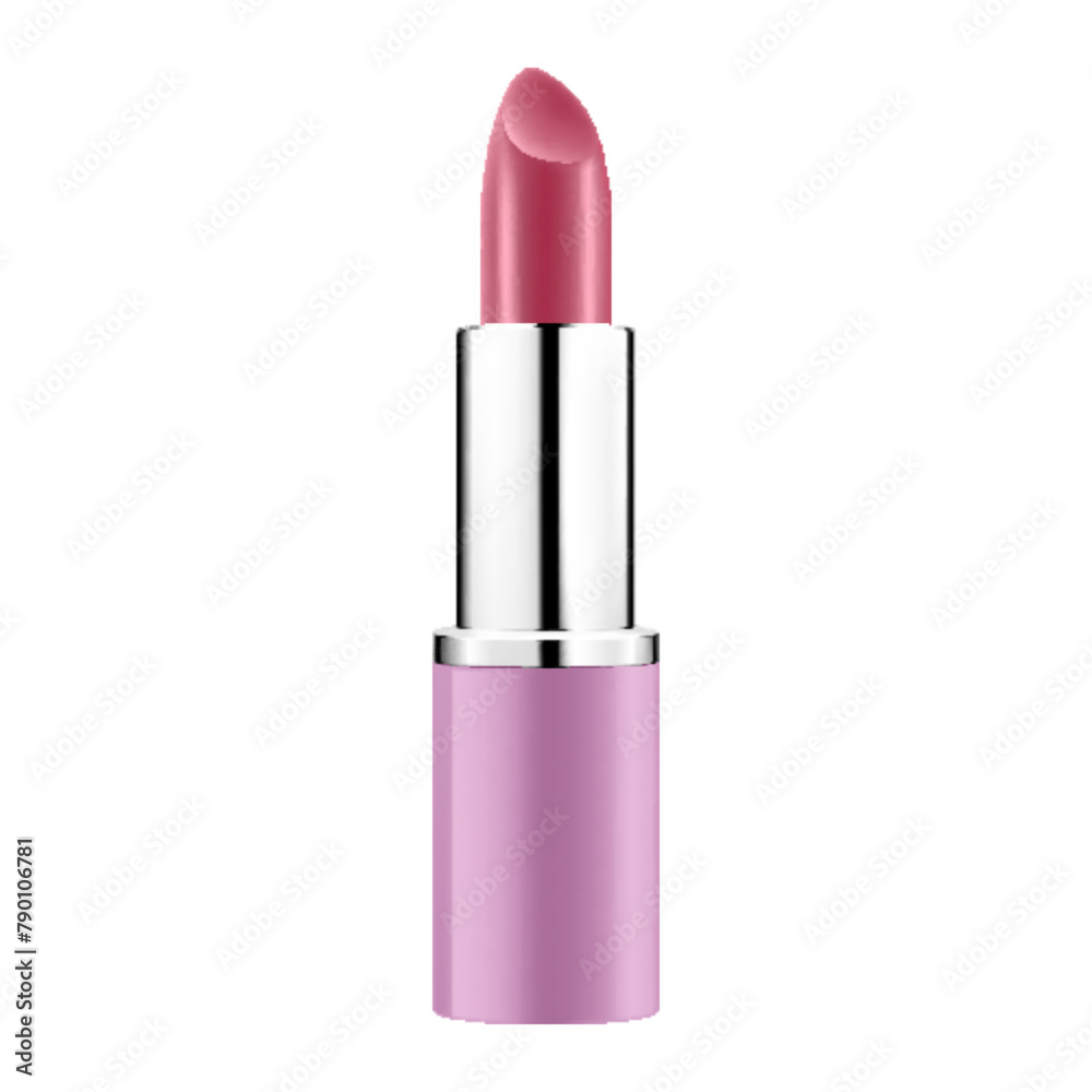 Lipstick tube template, vector mock-up. 3d realistic packaging, opened and closed with cap. Decorative cosmetic product for beautiful lip. Vector illustration isolated on white Lipstick tube template, vector mock-up. 3d realistic packaging, opened and closed with cap. Decorative cosmetic product for beautiful lip. Vector illustration isolated on white
