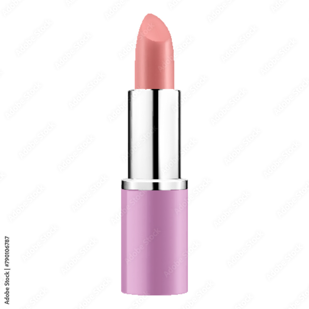 Lipstick tube template, vector mock-up. 3d realistic packaging, opened and closed with cap. Decorative cosmetic product for beautiful lip. Vector illustration isolated on white Lipstick tube template, vector mock-up. 3d realistic packaging, opened and closed with cap. Decorative cosmetic product for beautiful lip. Vector illustration isolated on white