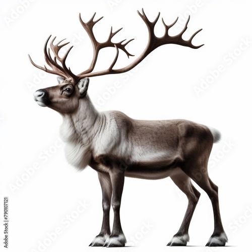 Image of isolated Reindeer against pure white background  ideal for presentations 