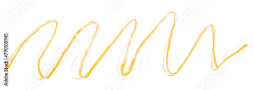 yellow pencil strokes isolated on transparent background