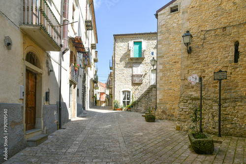 A street in Roseto Valfortore  a medieval village in the province of Foggia in Italy.