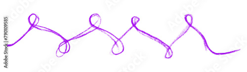 purple pencil strokes isolated on transparent background